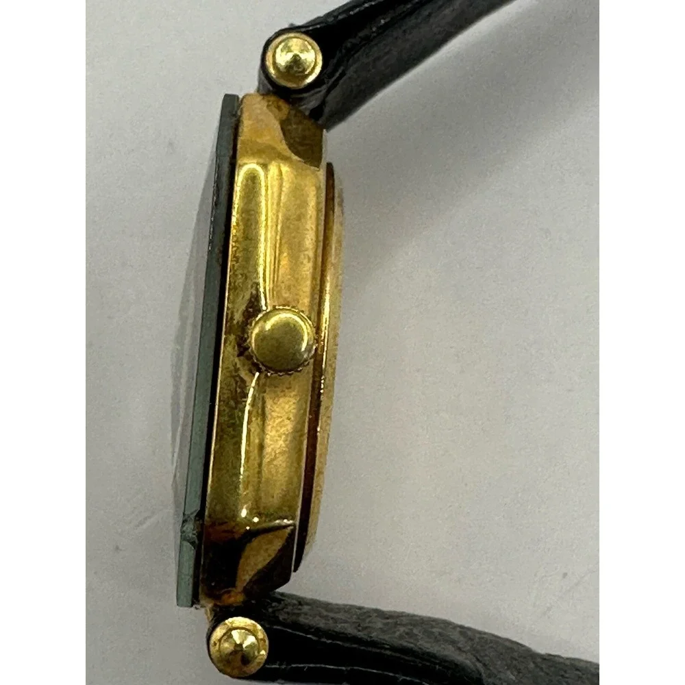 Quemex Vip‎ Womens Watch New Battery 27MM 18K Gold Plated 7.25